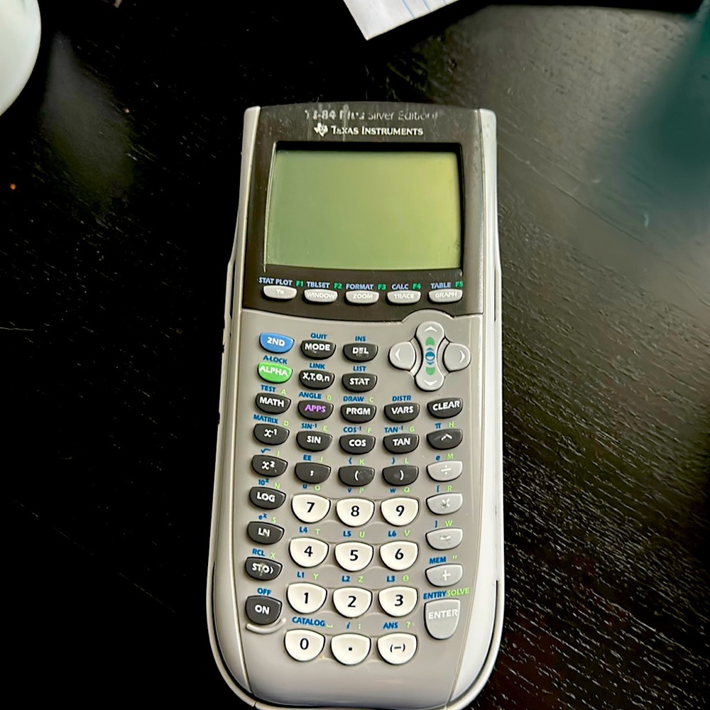 Grey TI 84 Silver Edition calculator